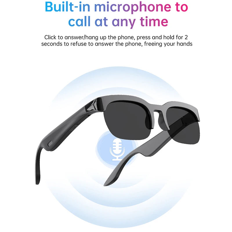 AI Smart Glasses – Bluetooth Smart Sunglasses with Translation, Voice Recording, Music & Hands-Free Calls