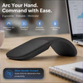 Wireless Ergonomic Mouse Folding Bluetooth Mouse Bluetooth Foldable Wireless Ergonomic Arc Touch Computer Mouse Silent PC Mouse