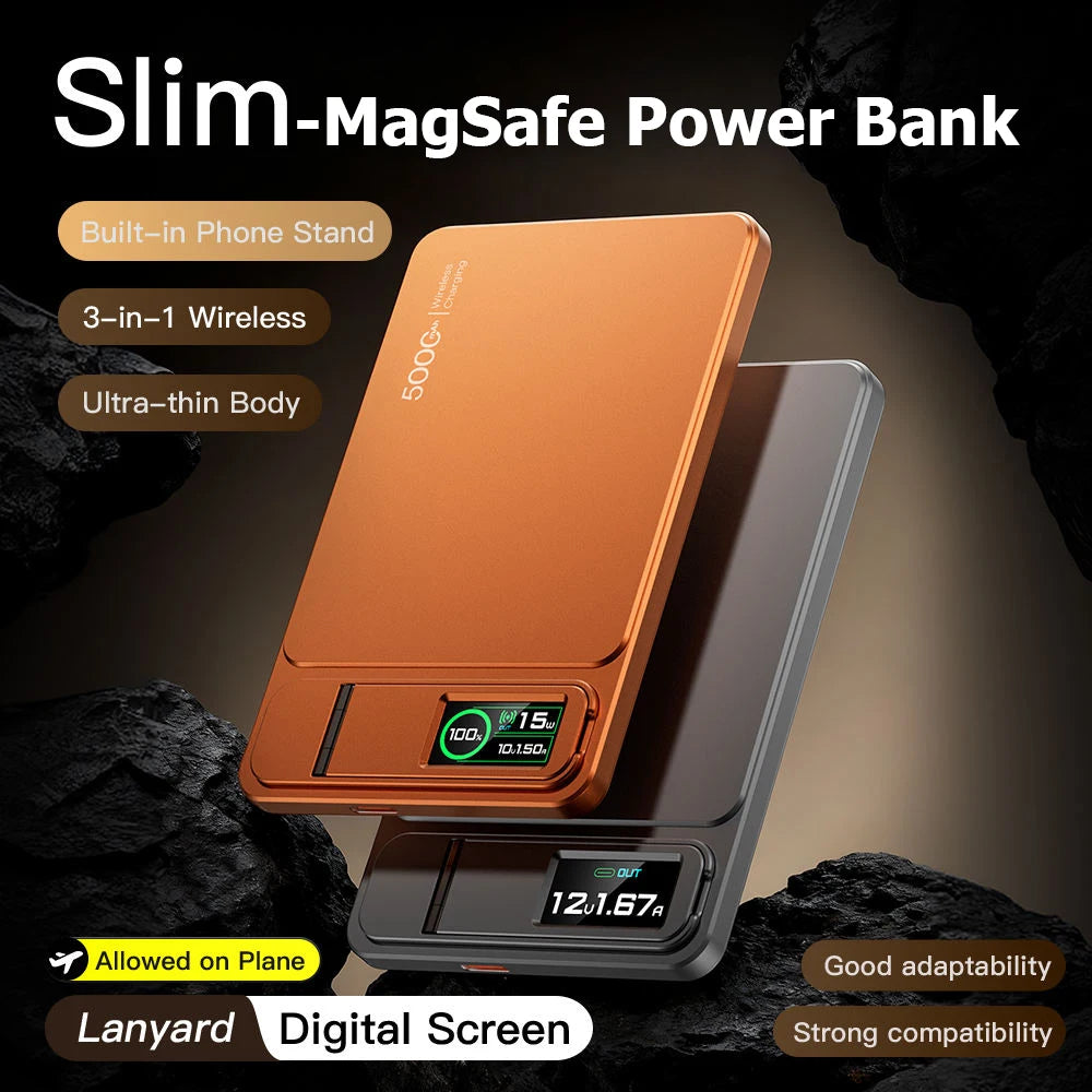 10000mAh Magnetic Power Bank 15W Wireless Charger, 20W PD Fast Charging Portable Battery Pack for MagSafe iPhone 12–17 Pro & Apple Watch