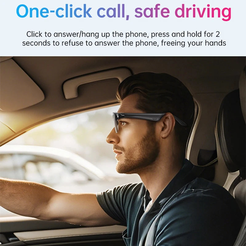 AI Smart Glasses – Bluetooth Smart Sunglasses with Translation, Voice Recording, Music & Hands-Free Calls
