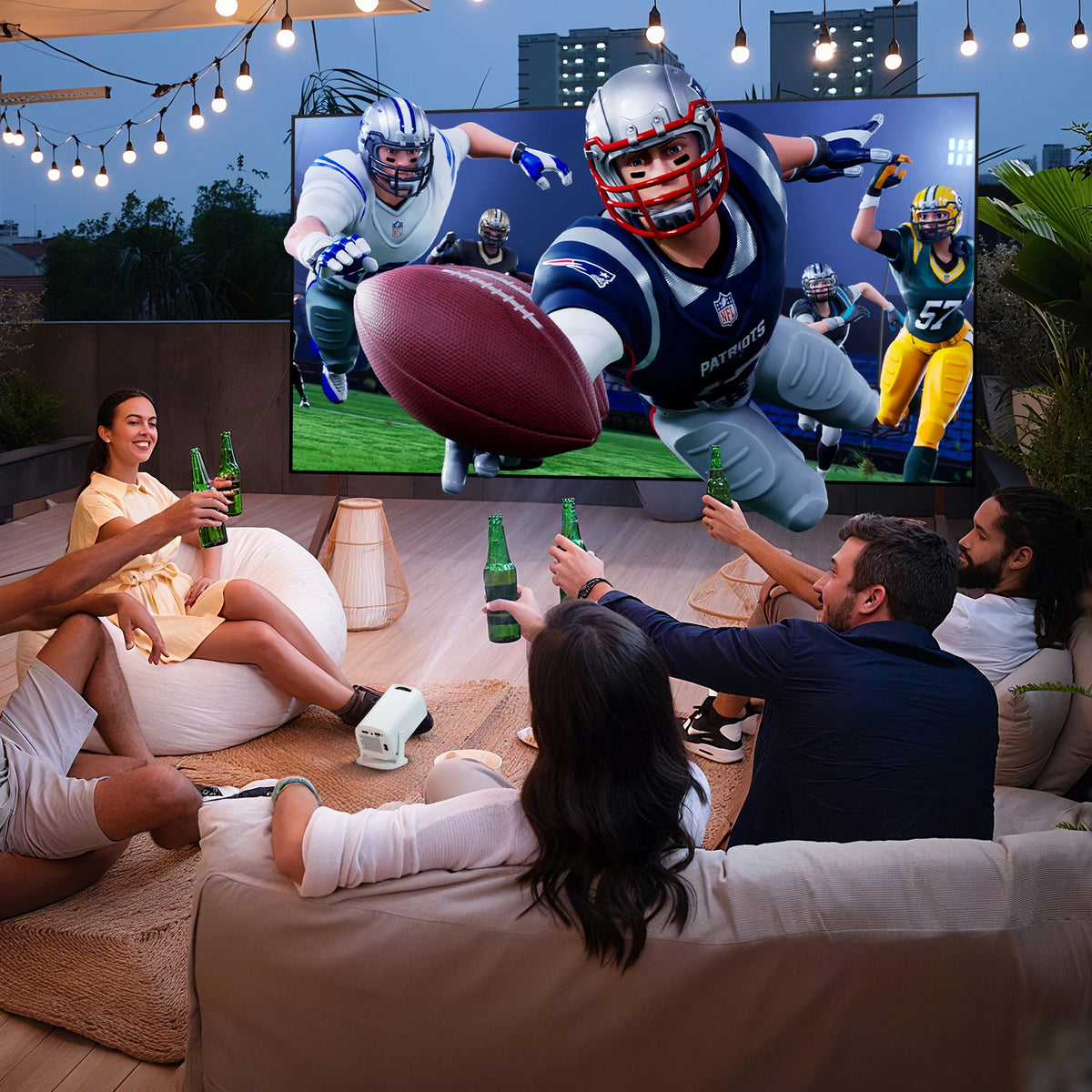Mini Projector 1080P – Portable Home Theater Projector with Wireless Screen Mirroring, Bluetooth 5.3 & Smartphone Casting