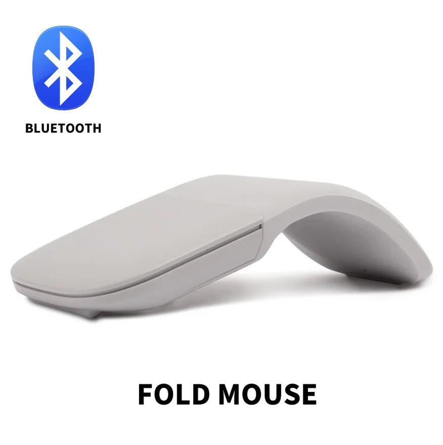 Wireless Ergonomic Mouse Folding Bluetooth Mouse Bluetooth Foldable Wireless Ergonomic Arc Touch Computer Mouse Silent PC Mouse