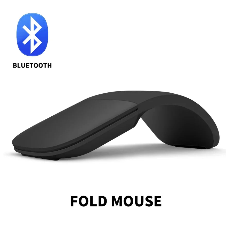 Wireless Ergonomic Mouse Folding Bluetooth Mouse Bluetooth Foldable Wireless Ergonomic Arc Touch Computer Mouse Silent PC Mouse
