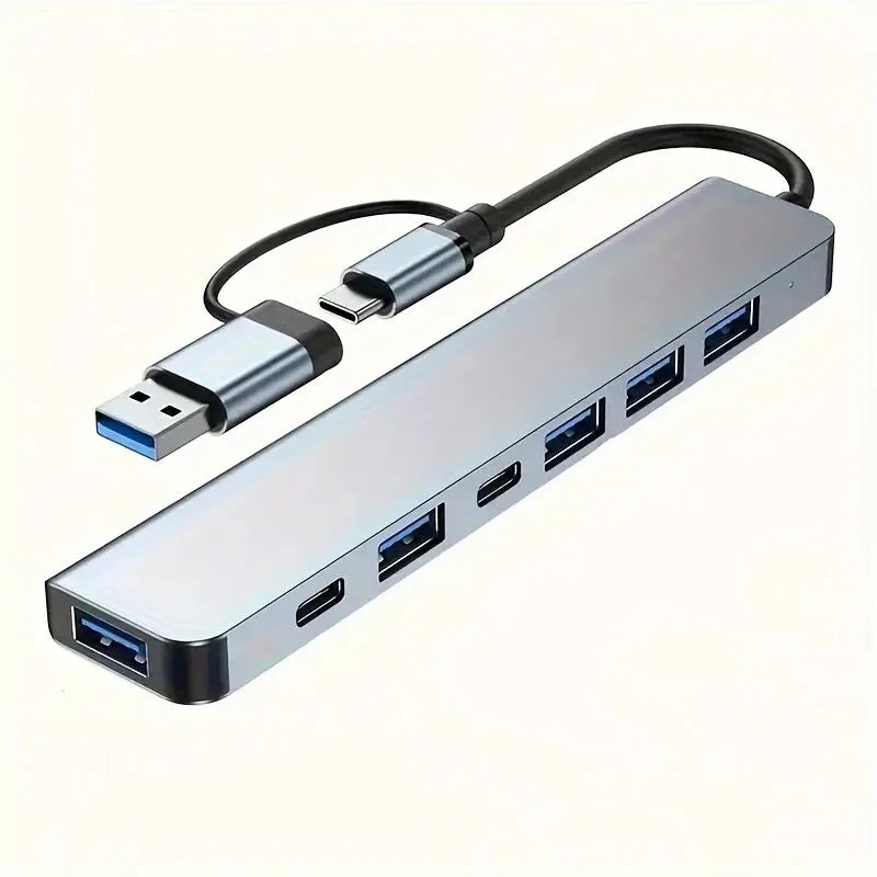 7-in-1 USB 3.0 Hub – High-Speed USB-C & USB-A Hub Adapter for PC, Laptop, MacBook & More