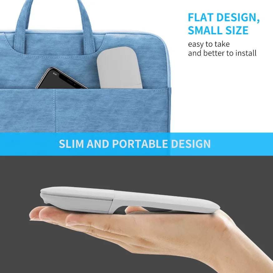 Wireless Ergonomic Mouse Folding Bluetooth Mouse Bluetooth Foldable Wireless Ergonomic Arc Touch Computer Mouse Silent PC Mouse