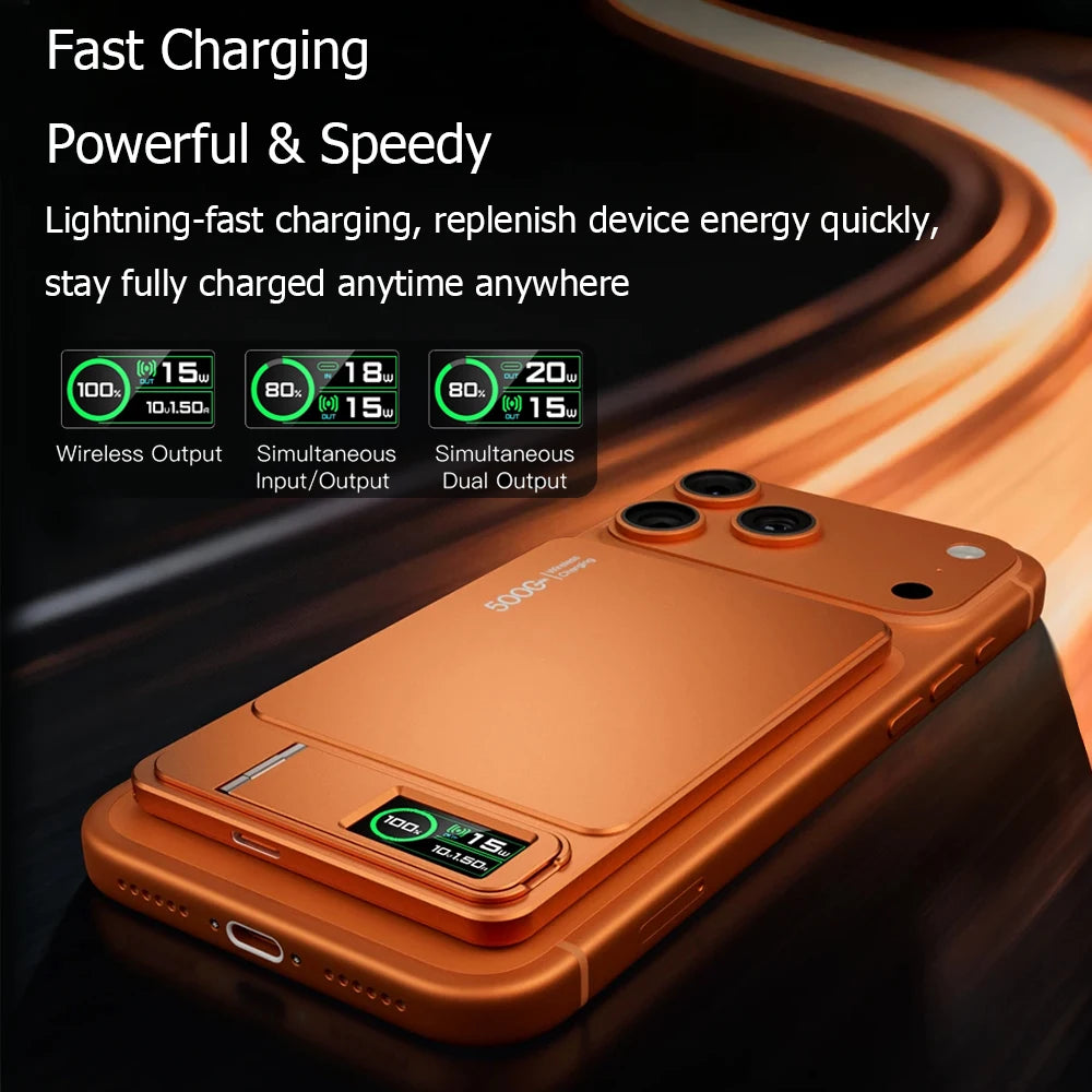 10000mAh Magnetic Power Bank 15W Wireless Charger, 20W PD Fast Charging Portable Battery Pack for MagSafe iPhone 12–17 Pro & Apple Watch